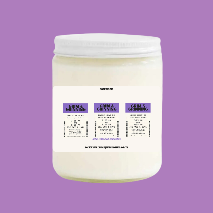 Grim & Grinning Soy Wax Candle