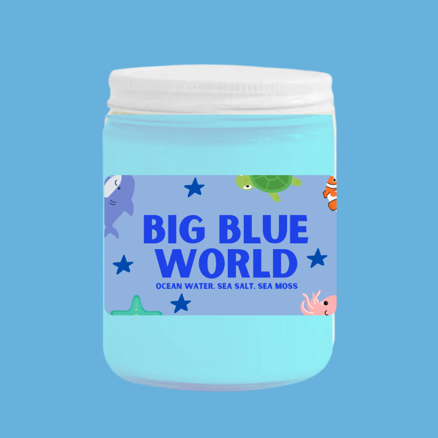 Big Blue World Soy Wax Candle