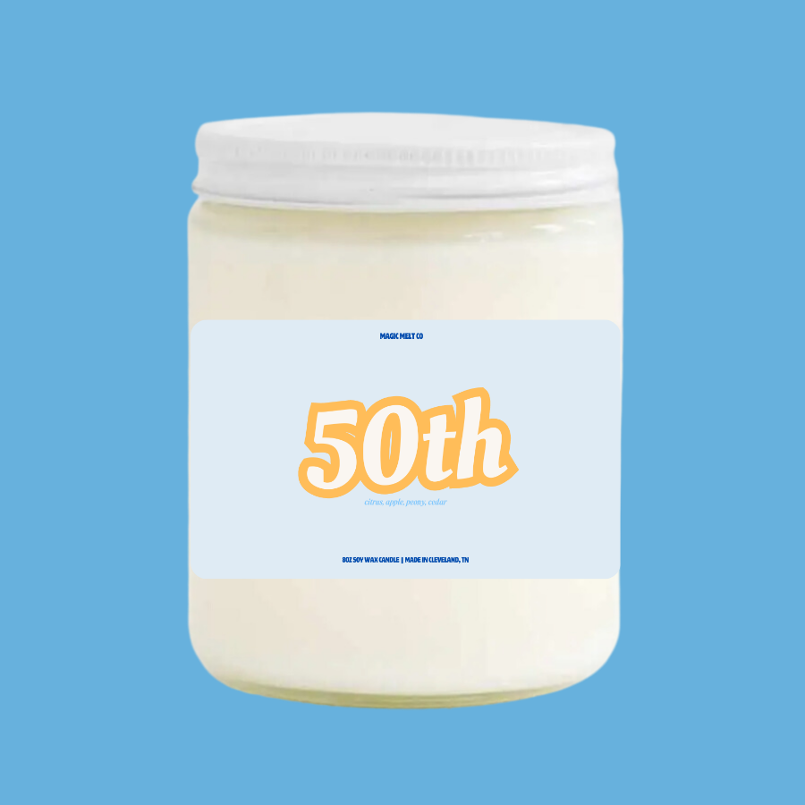 50th Soy Wax Candle