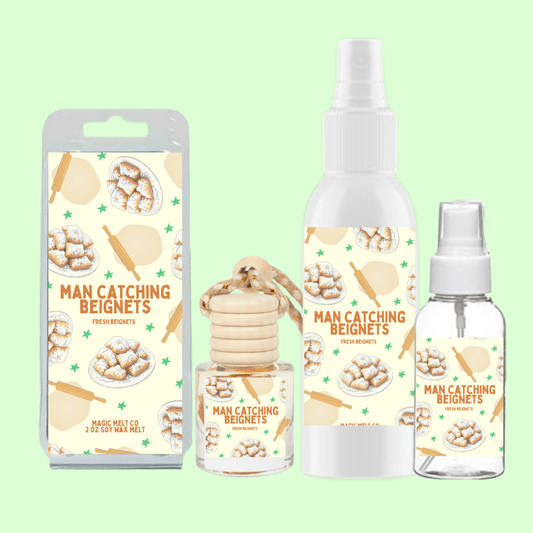 Man Catching Beignets Scent Collection Magic Melt Co. Man Catching Beignets Scent Collection