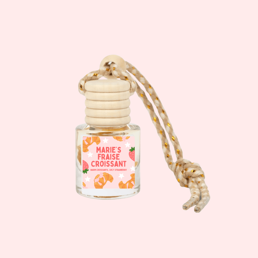 Marie's Fraise Croissant Car Diffuser Magic Melt Co. Marie's Fraise Croissant Car Diffuser
