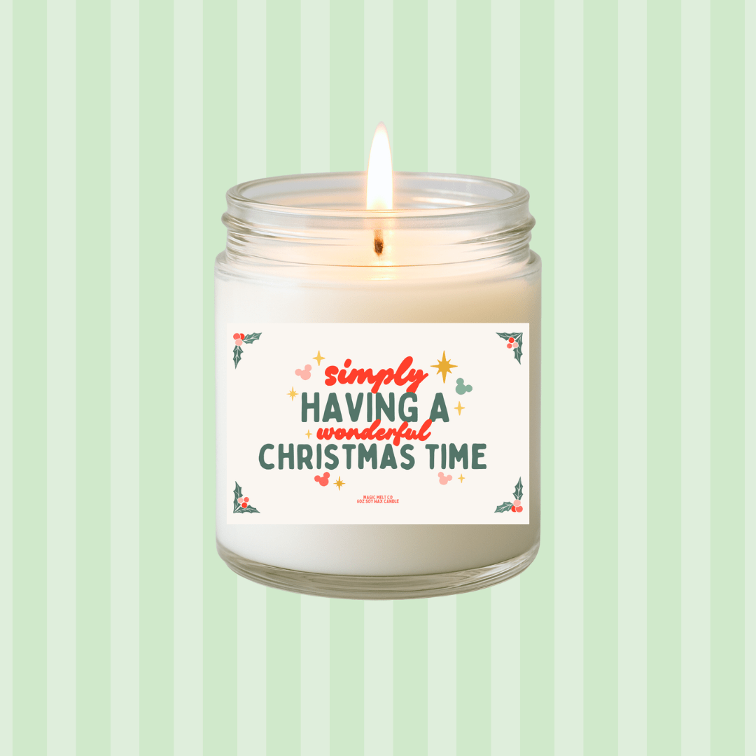 Simply Having A Wonderful Christmas Time 6oz Soy Wax Candle | Holiday Magic Melt Co. Simply Having A Wonderful Christmas Time 6oz Soy Wax Candle | Holiday